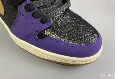 JORDAN BLACK  AIR 1 OG X PURPLE GOLD HIGH UNION “MAMBA” 0709
